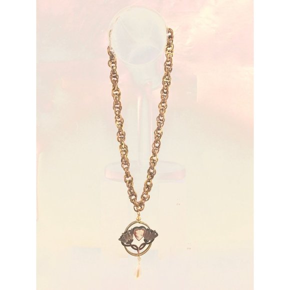 SUGAR GAY ISBER JEWELRY NECKLACE Cameo Heart Gorgeous - Picture 3 of 8